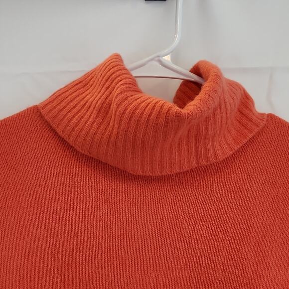 Bartolini Coral/Orange Long Sleeve Turtleneck Wool Cashmere Blend Size SM Italy - Picture 5 of 8